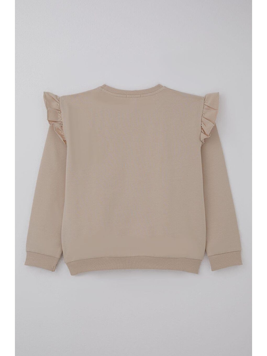 Kız Çocuk Eşofman Takımı Kelebek Dokunuşu Çiçek Bahçesi Bej (4-8 Yaş)-3