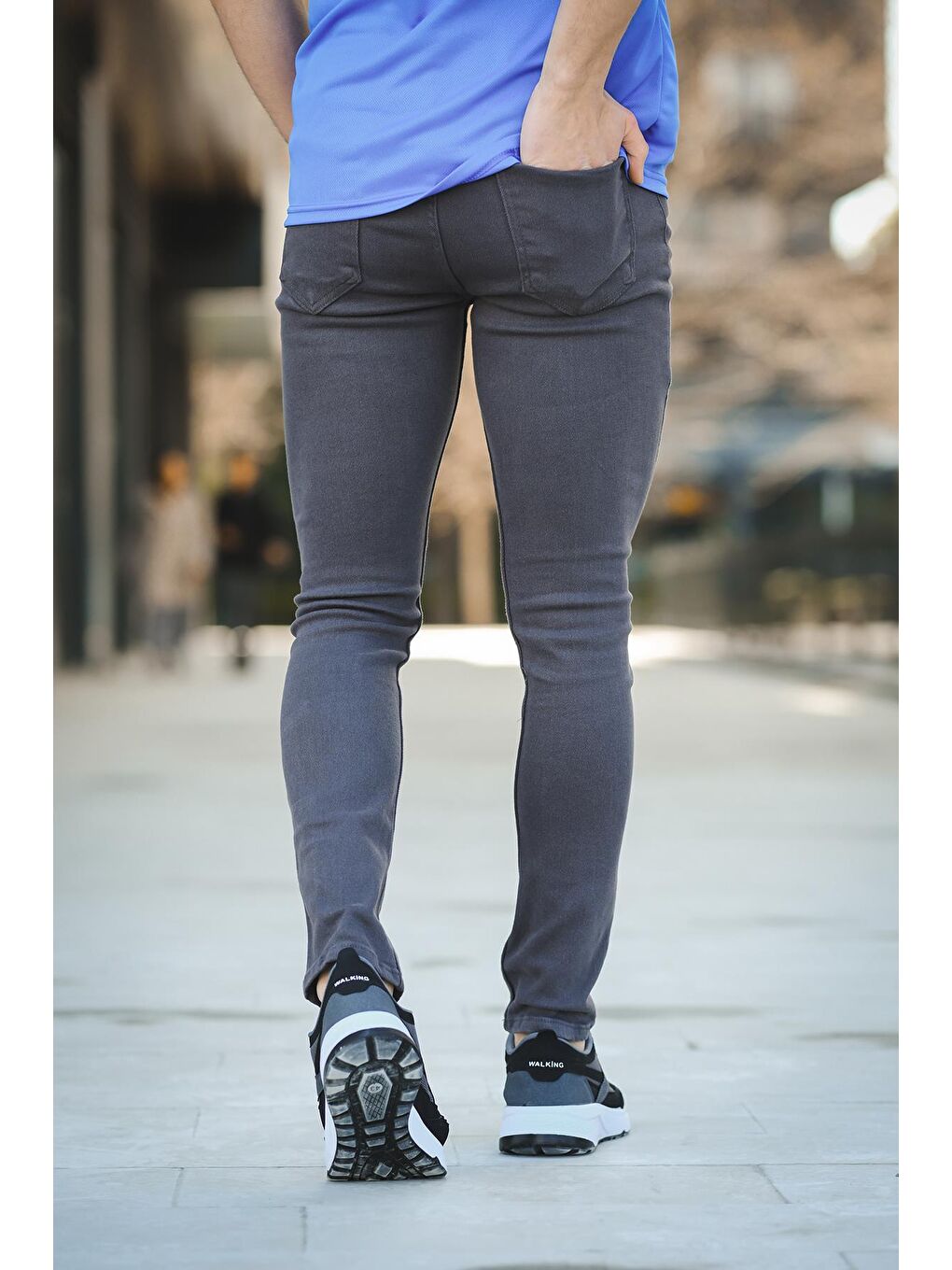 Antrasit Consta Slim Fit Full Elastanlı Su Yıkamalı Erkek Jean Pantolon-3