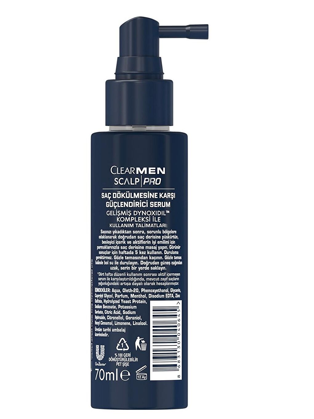 Clear Şeffaf Men Scalp Pro Saç Dökülmesine Karşı Güçlendirici Serum 70 ml - 5