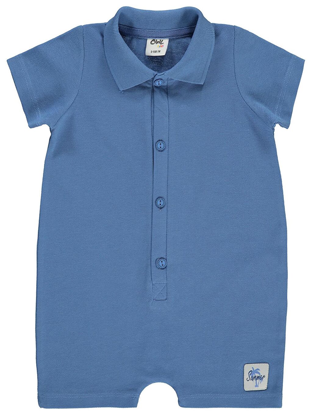 Mavi Baby Erkek Bebek Patiksiz Tulum 6-18 Ay İndigo