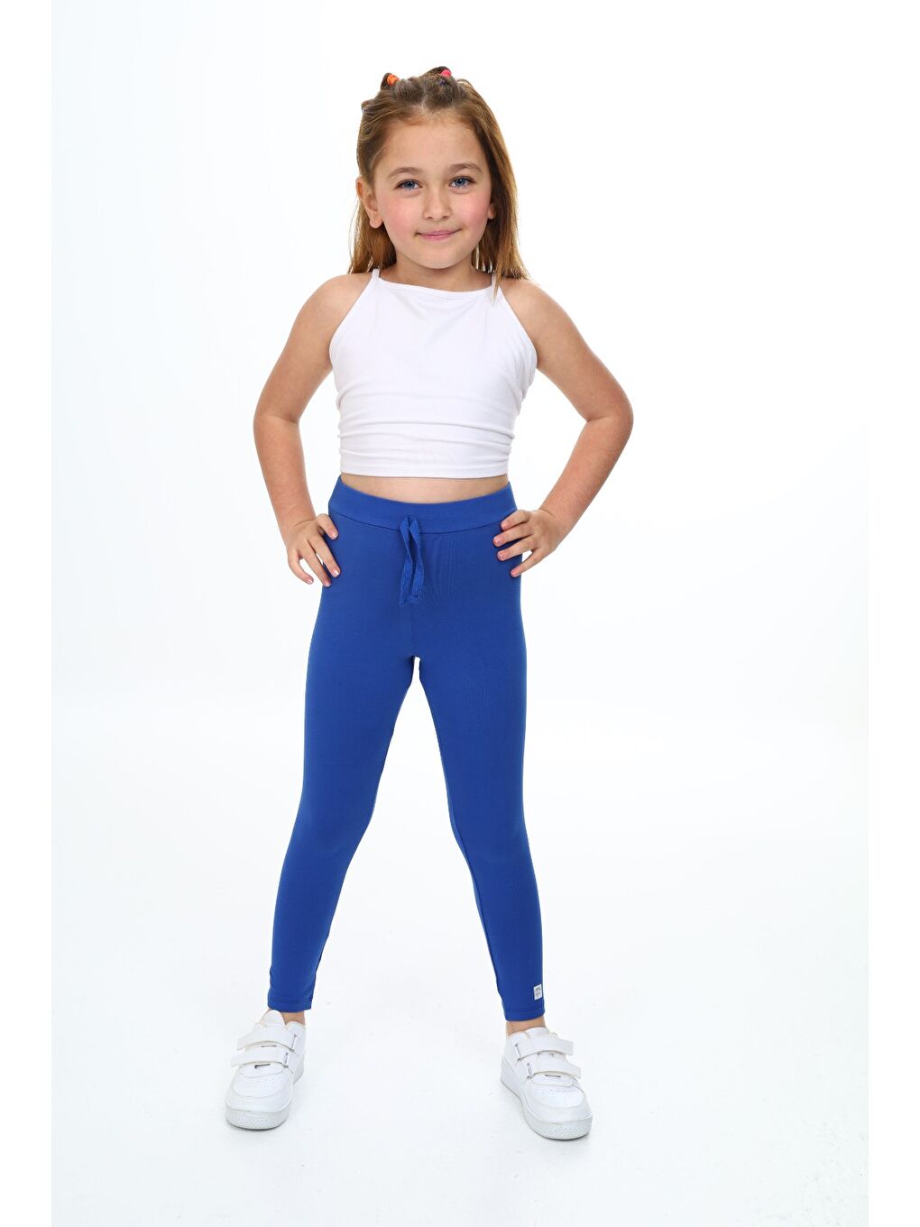 Mavi Kız Çocuk Baskılı Tayt