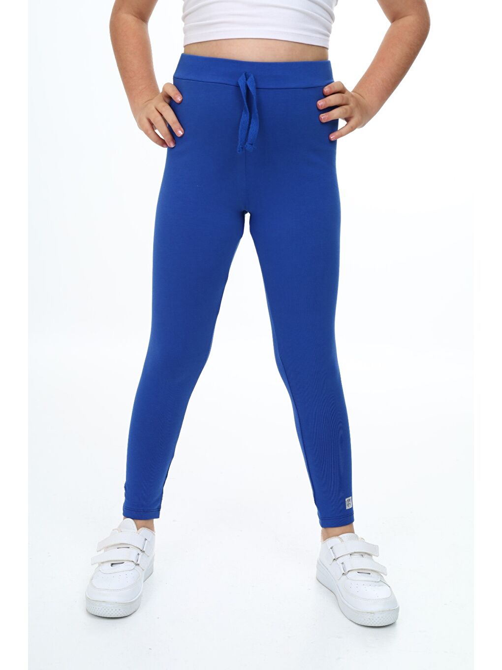 Mavi Kız Çocuk Baskılı Tayt-1