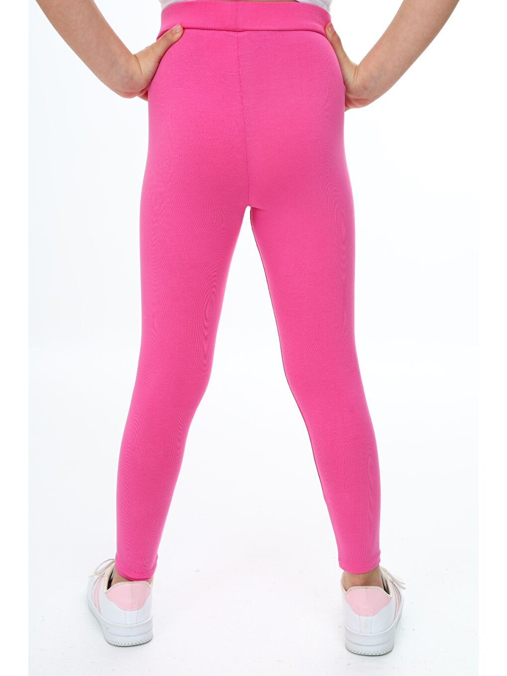 Fuşya Kız Çocuk Baskılı Tayt-2