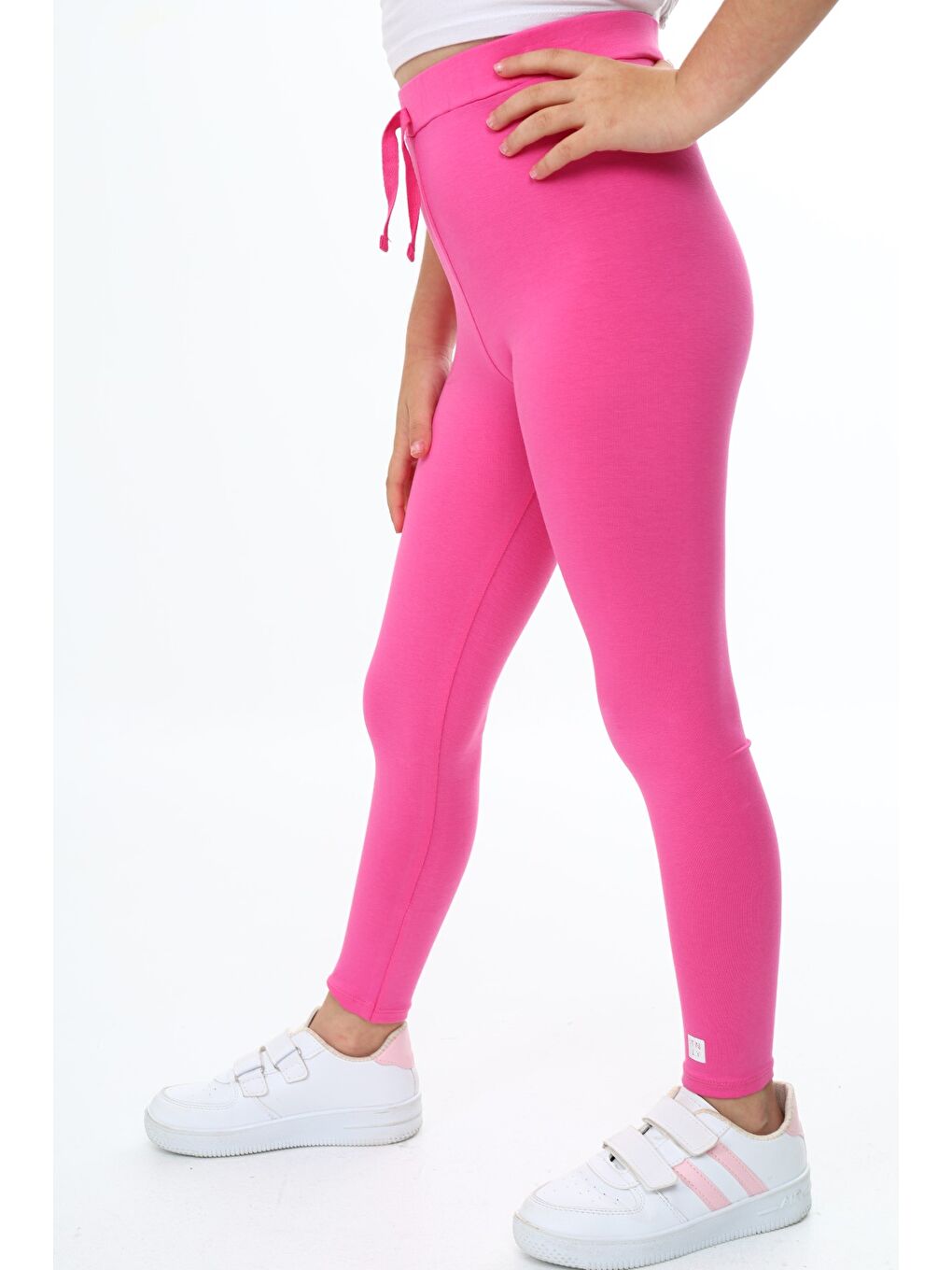 Fuşya Kız Çocuk Baskılı Tayt-3