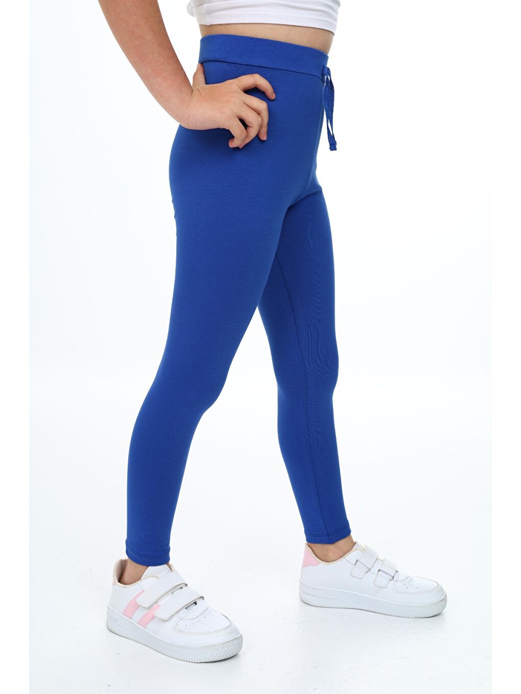 Mavi Kız Çocuk Baskılı Tayt-2