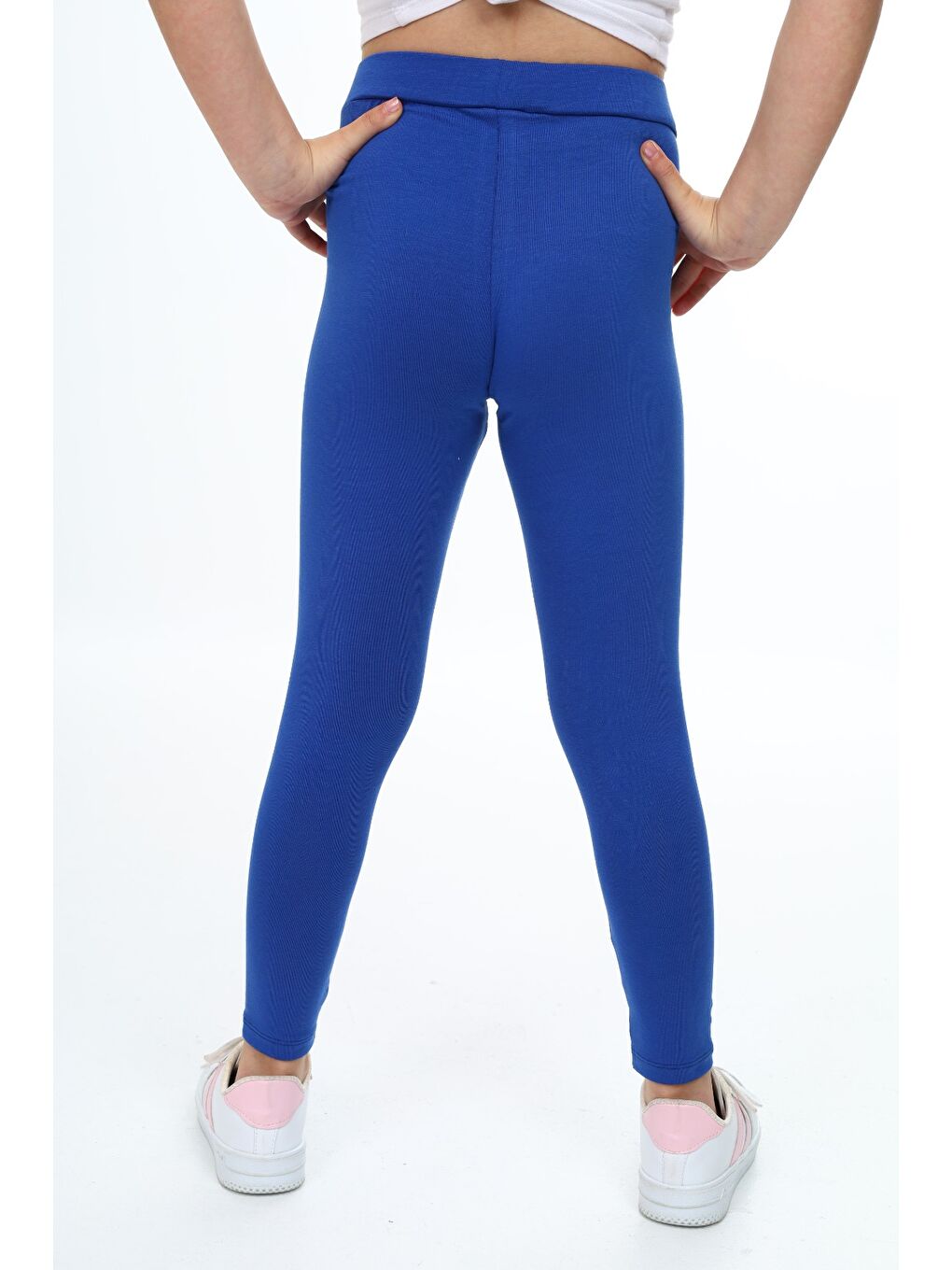 Mavi Kız Çocuk Baskılı Tayt-3