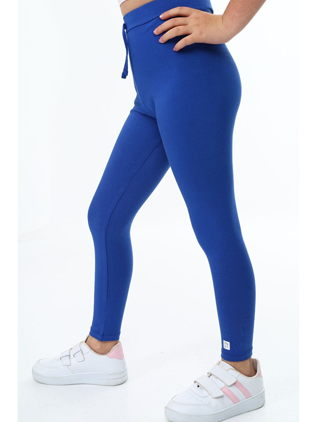 Mavi Kız Çocuk Baskılı Tayt-4