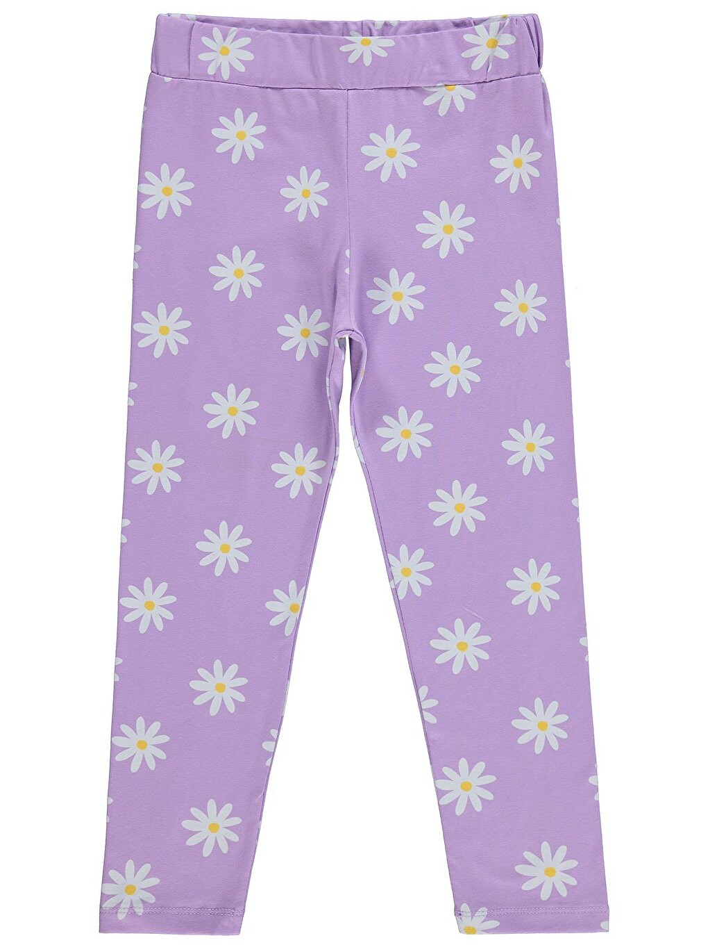 Girls Papatya Desenli 6-9 Yaş Tayt - Lila