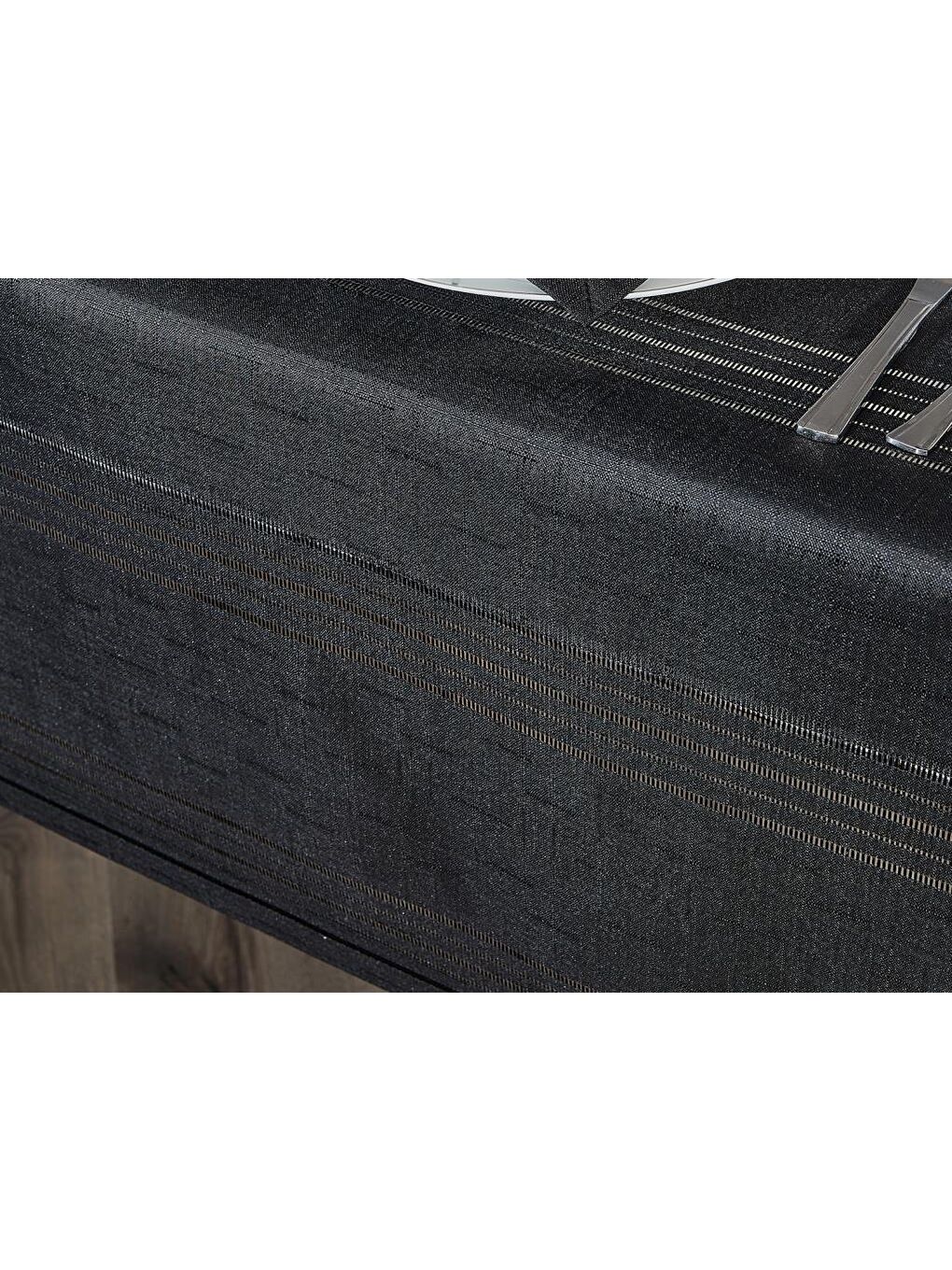 Karışık Corvver 26 Parça Dertsiz Masa Örtüsü Takımı Siyah-3