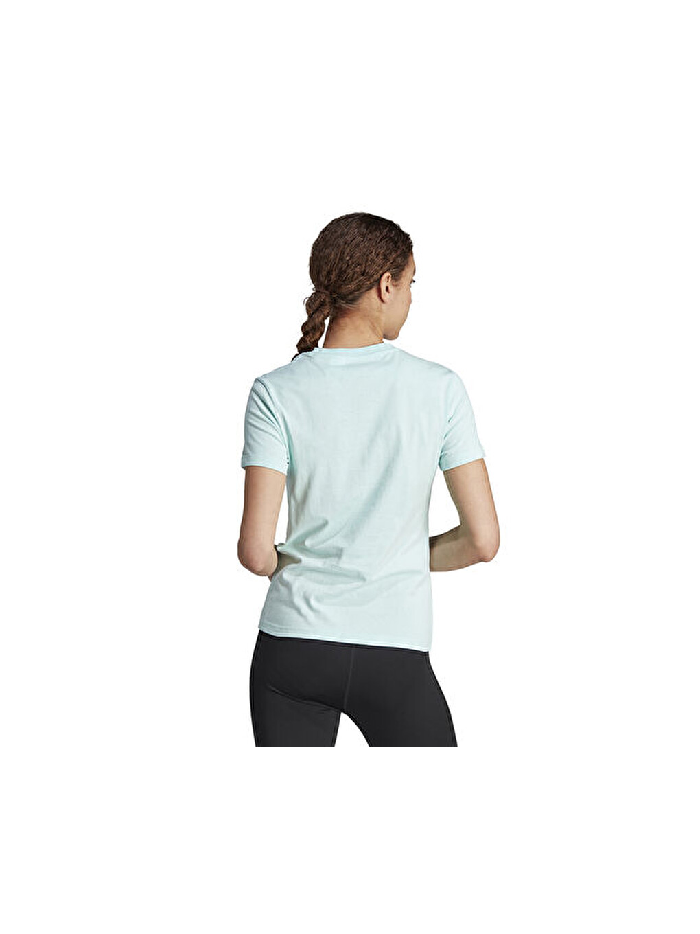 W Logo Tee Kadın Antrenman Tişörtü Hy1713 Mavi-1