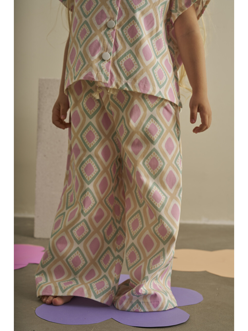 Pembe Color Parade Gabardin Yelekli Takım-5