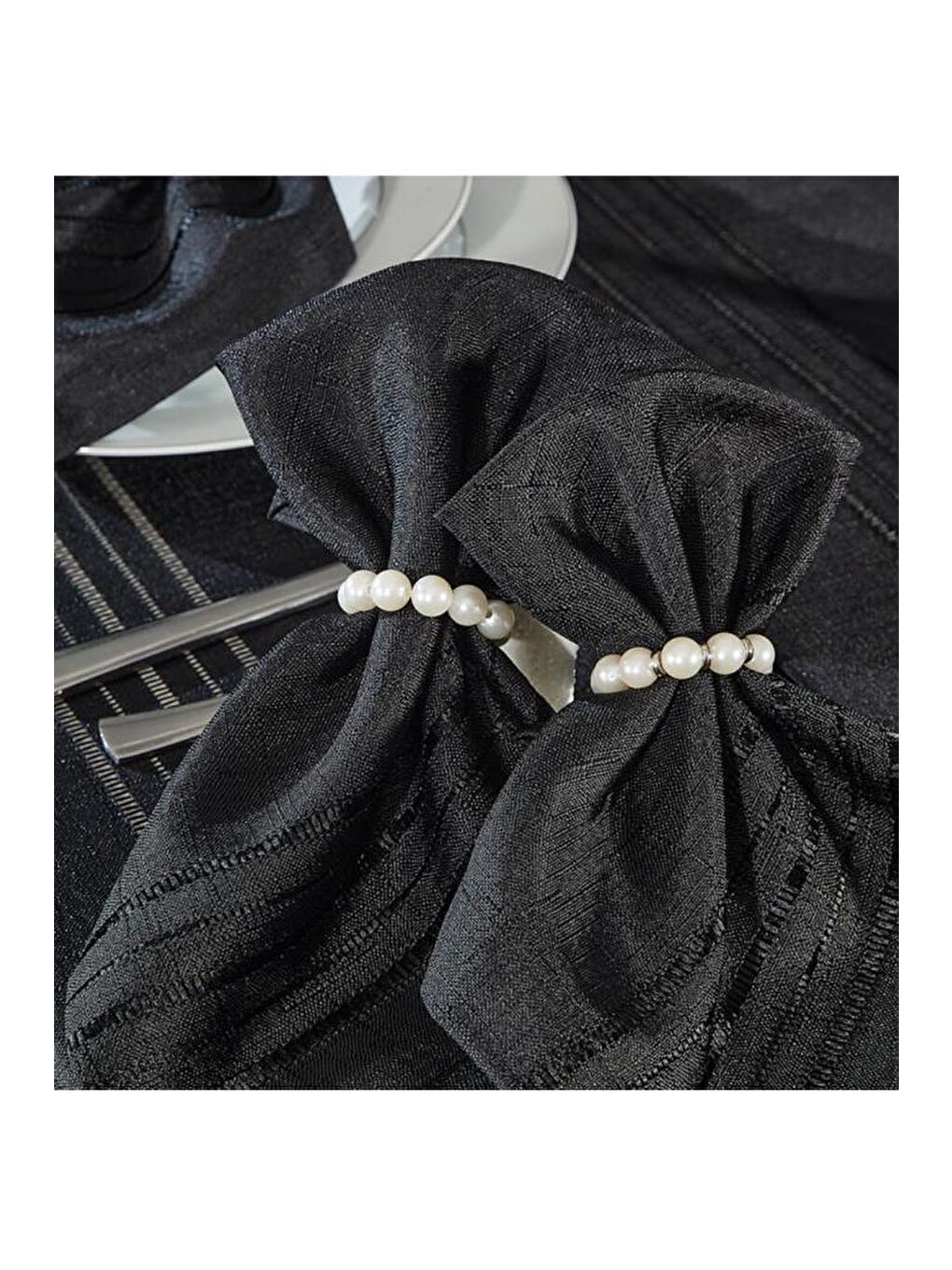 Karışık Corvver 26 Parça Dertsiz Masa Örtüsü Takımı Siyah-6