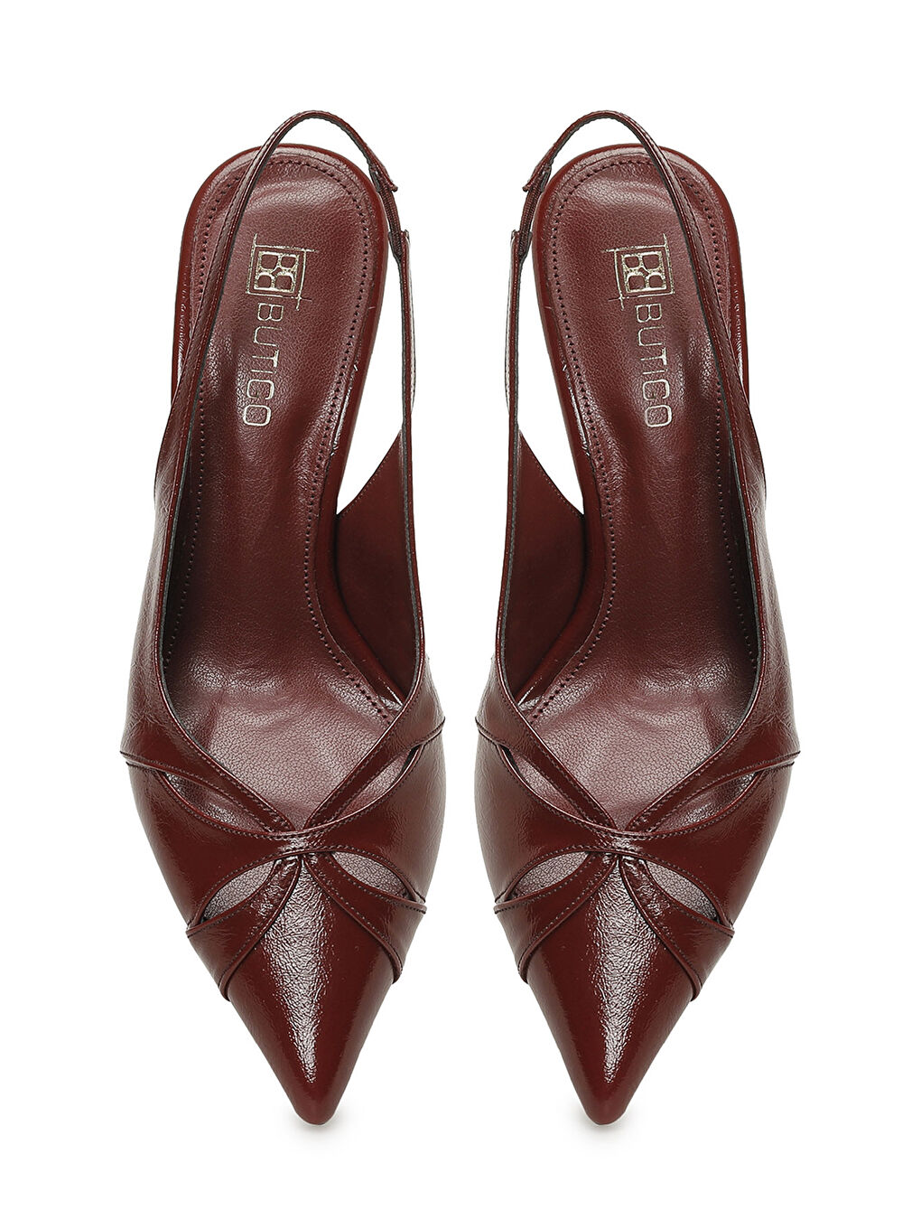 26S-603 Bordo Kadın Topuklu Ayakkabı-3