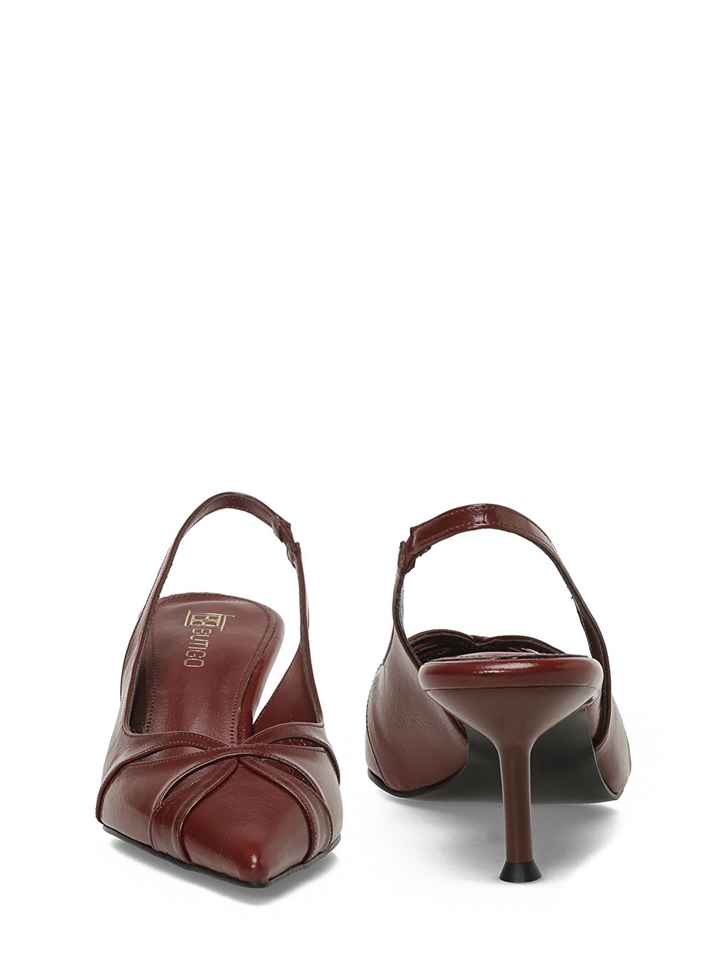 26S-603 Bordo Kadın Topuklu Ayakkabı-4