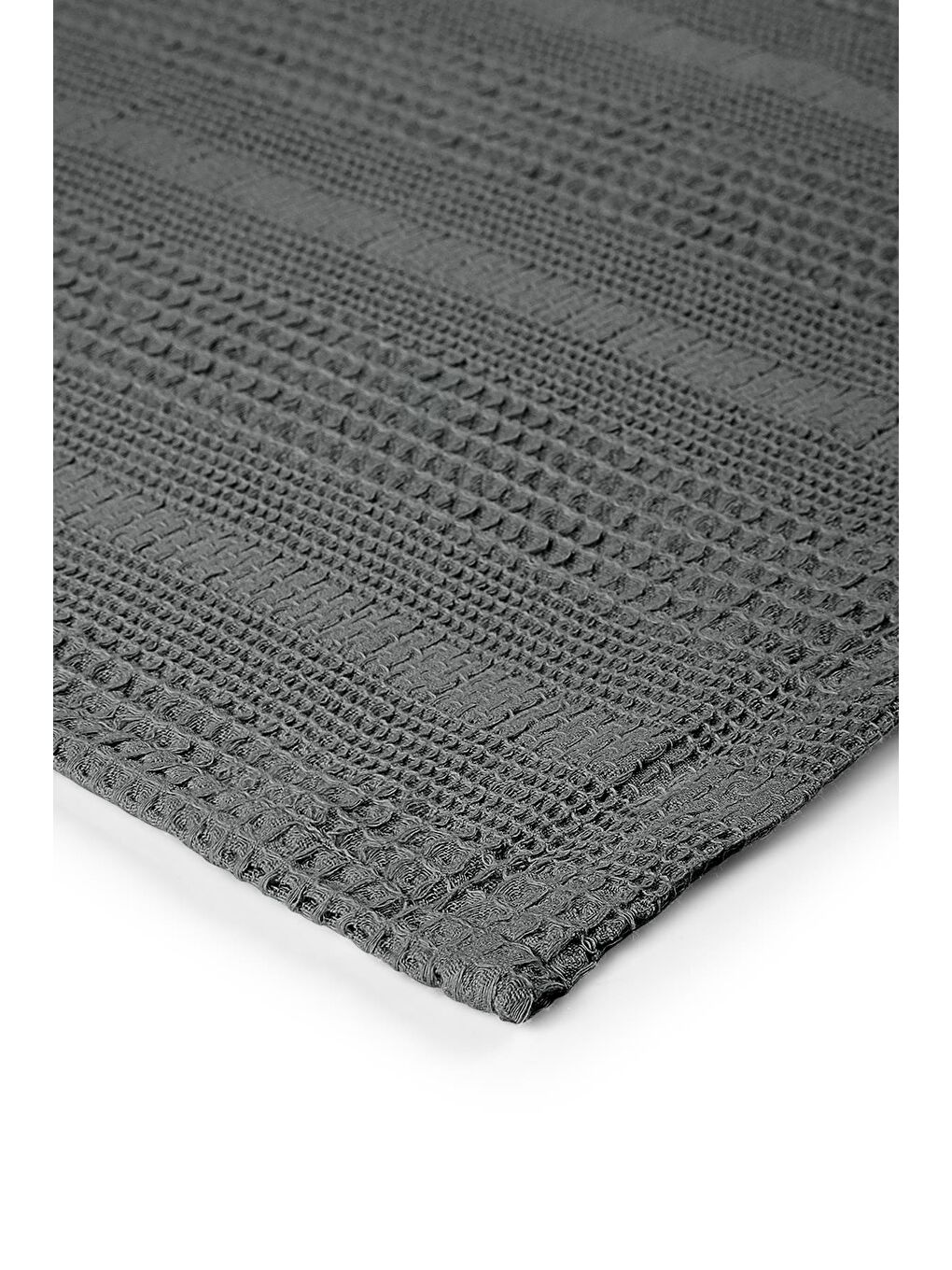 Bluenity Waffle Pamuklu Tek Kişilik Pike 160x230 Cm - Antrasit - 1