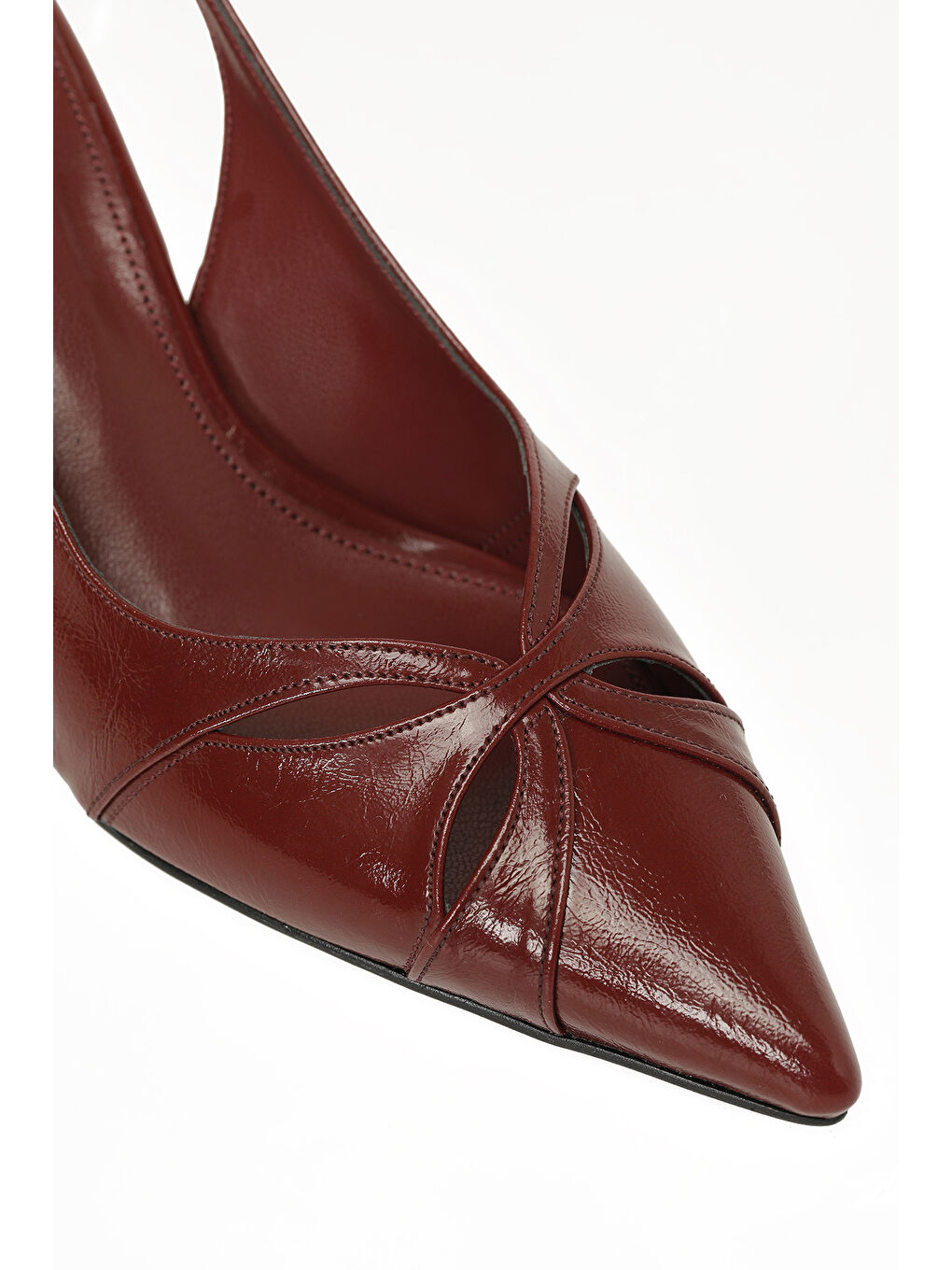 26S-603 Bordo Kadın Topuklu Ayakkabı-6