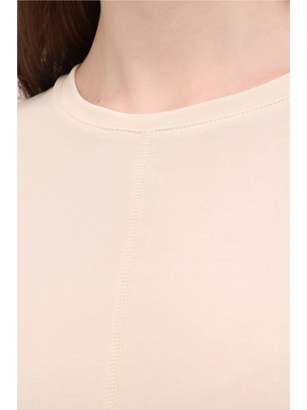 WL BRENDA 11CK612 5FX Bej Kadın Kısa Kol T-Shirt-3