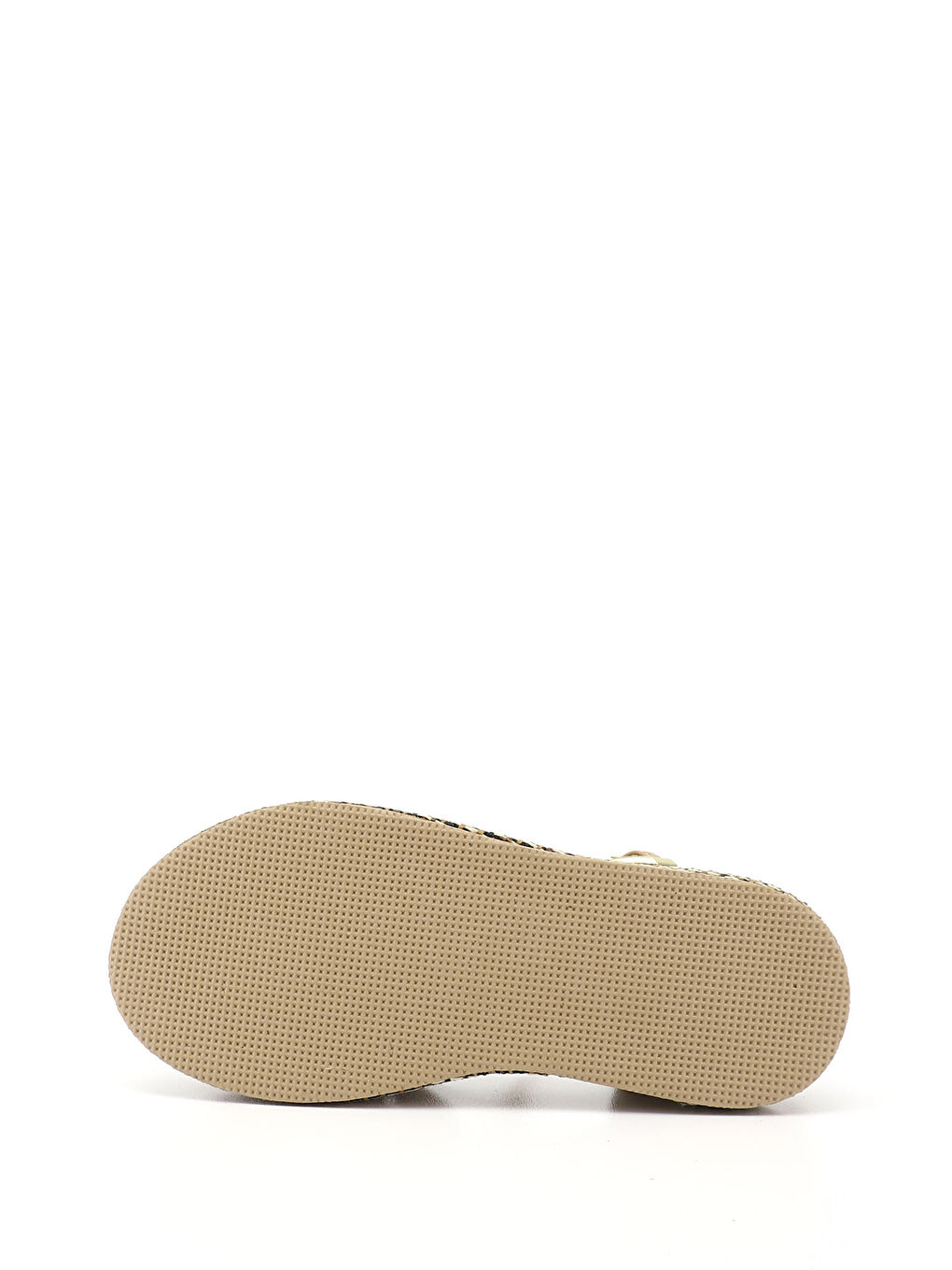Bej Kadın AÇIK NUDE Hasır Örgülü Sandalet-4
