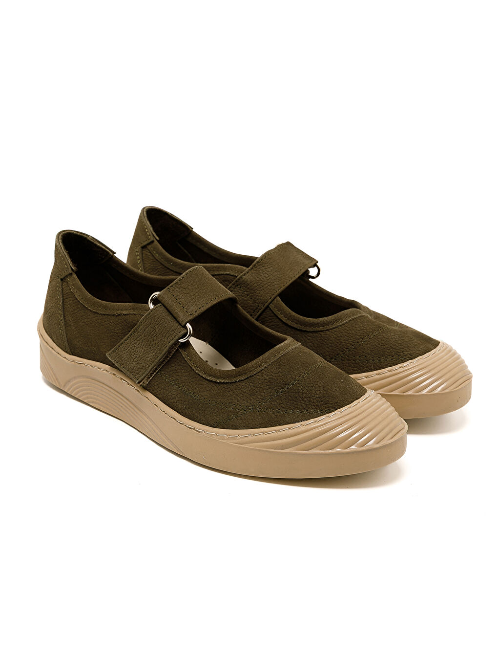 Yeşil Kadın Sneaker ( Günlük) MAR-25Y-238-1031 Haki Nubuk-2