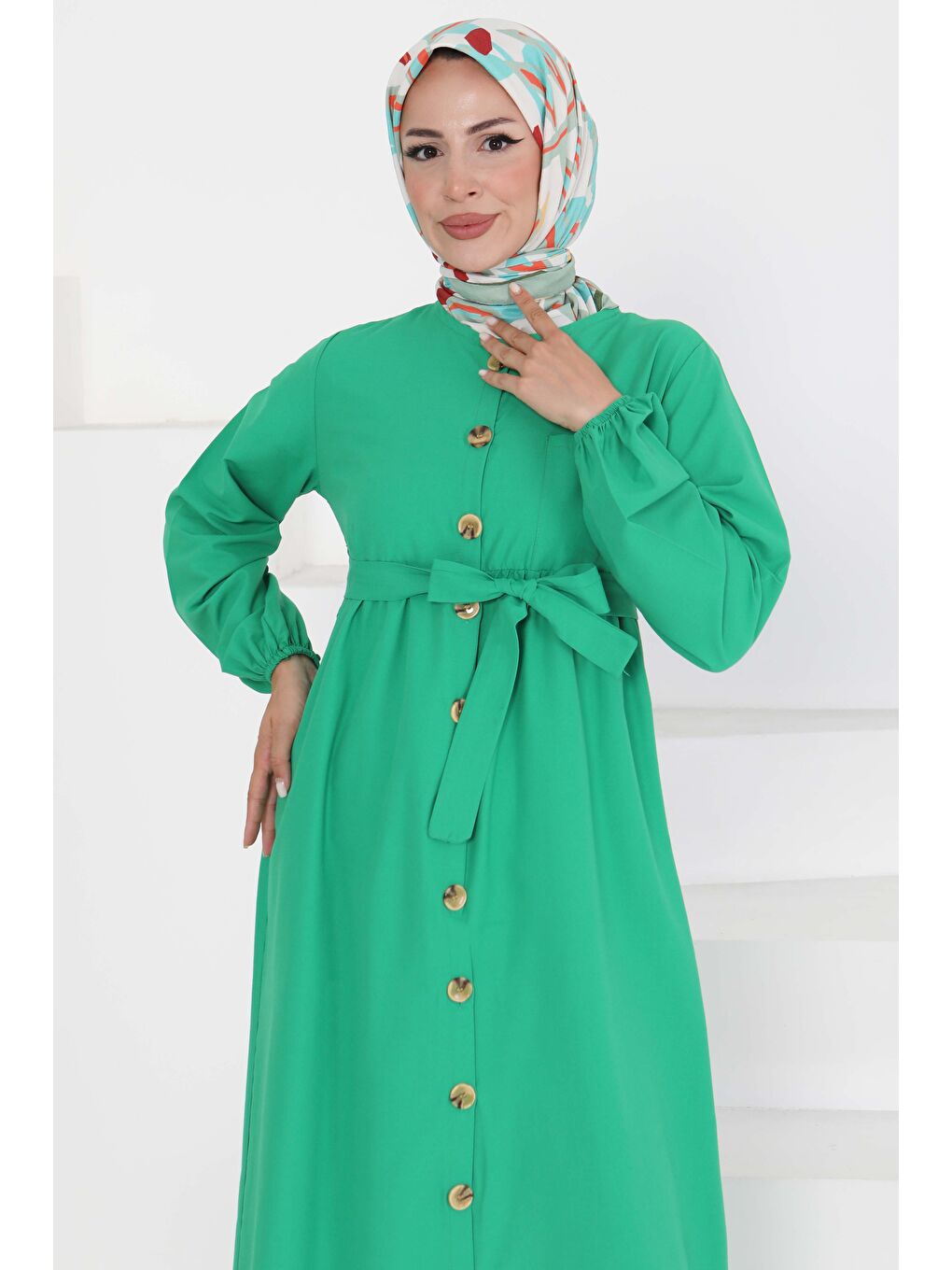 Yeşil Elbise Yesil - 27289-3