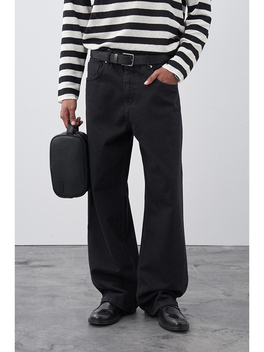 Vamosclo Siyah Baggy Fit Jeans - 1