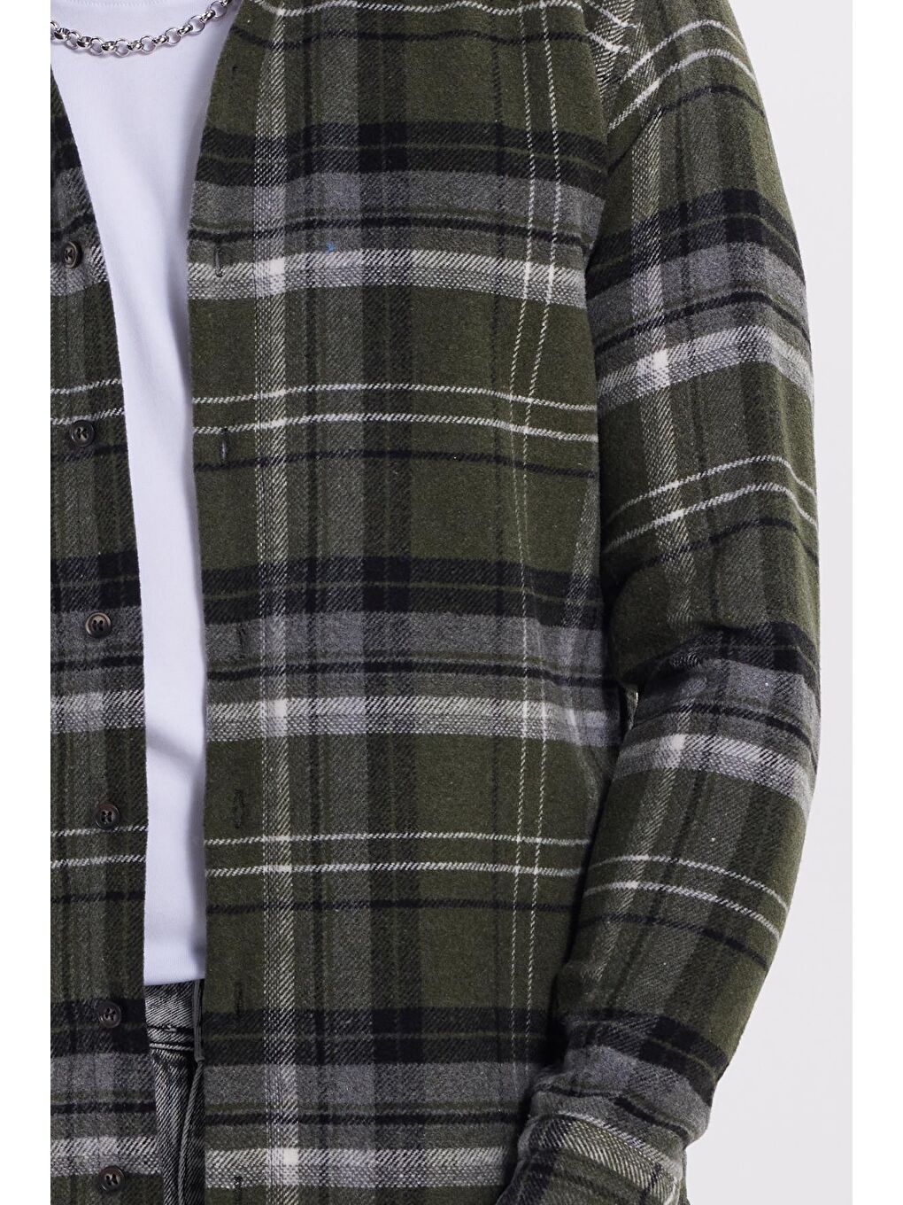 Karışık Erkek Slim Fit Dar Kesim Kareli Kışlık Oduncu Gömlek-2