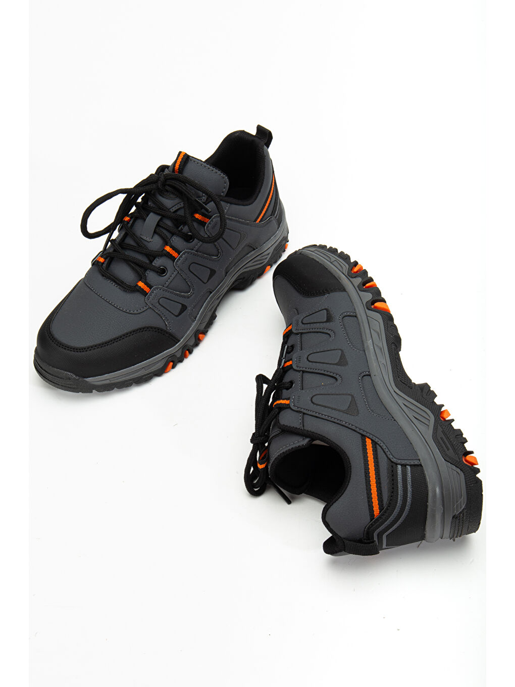 Gri D0538 Kısa Su Geçirmez Unisex Outdoor Trekking Ayakkabı-4
