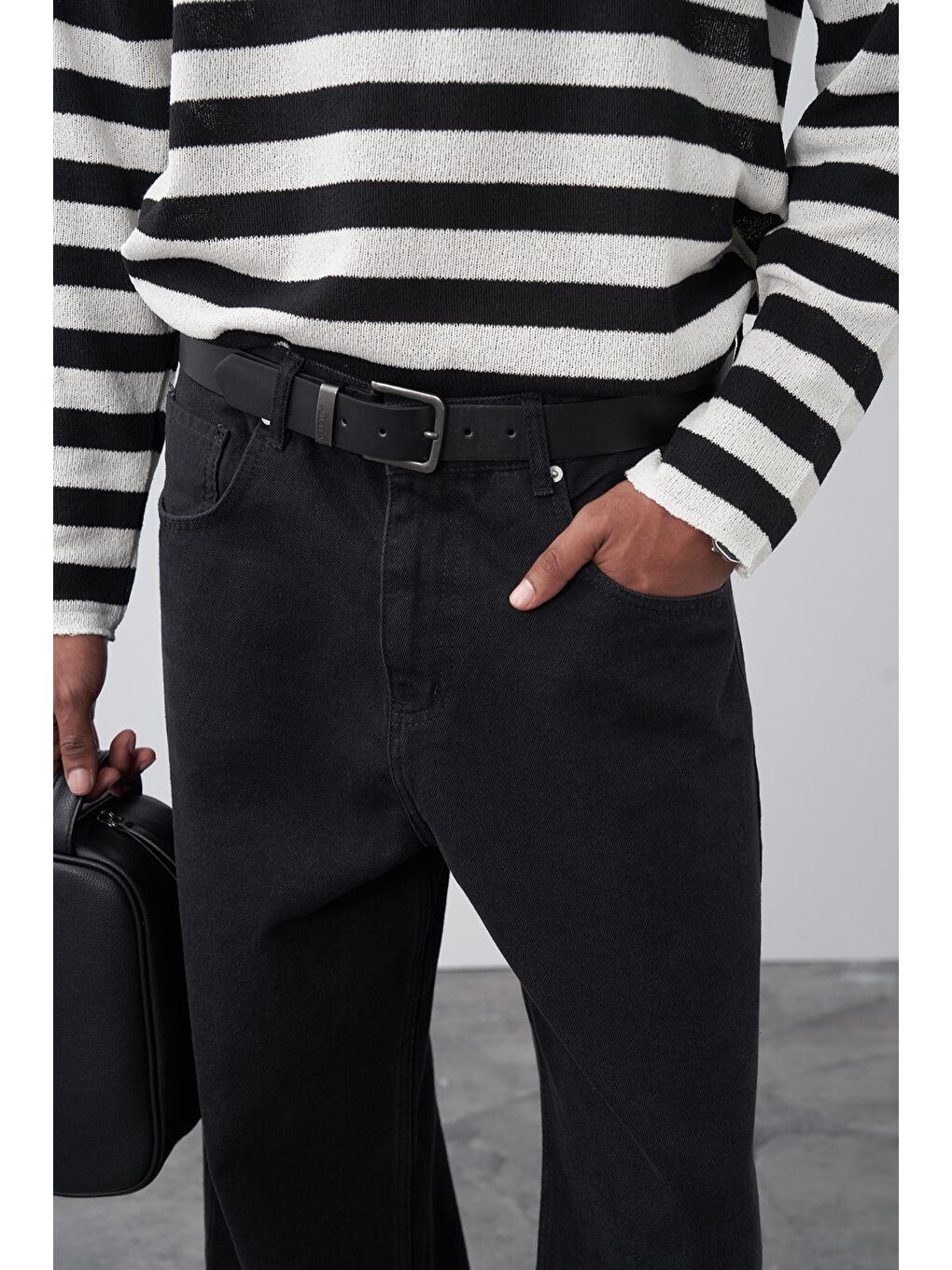 Vamosclo Siyah Baggy Fit Jeans - 3