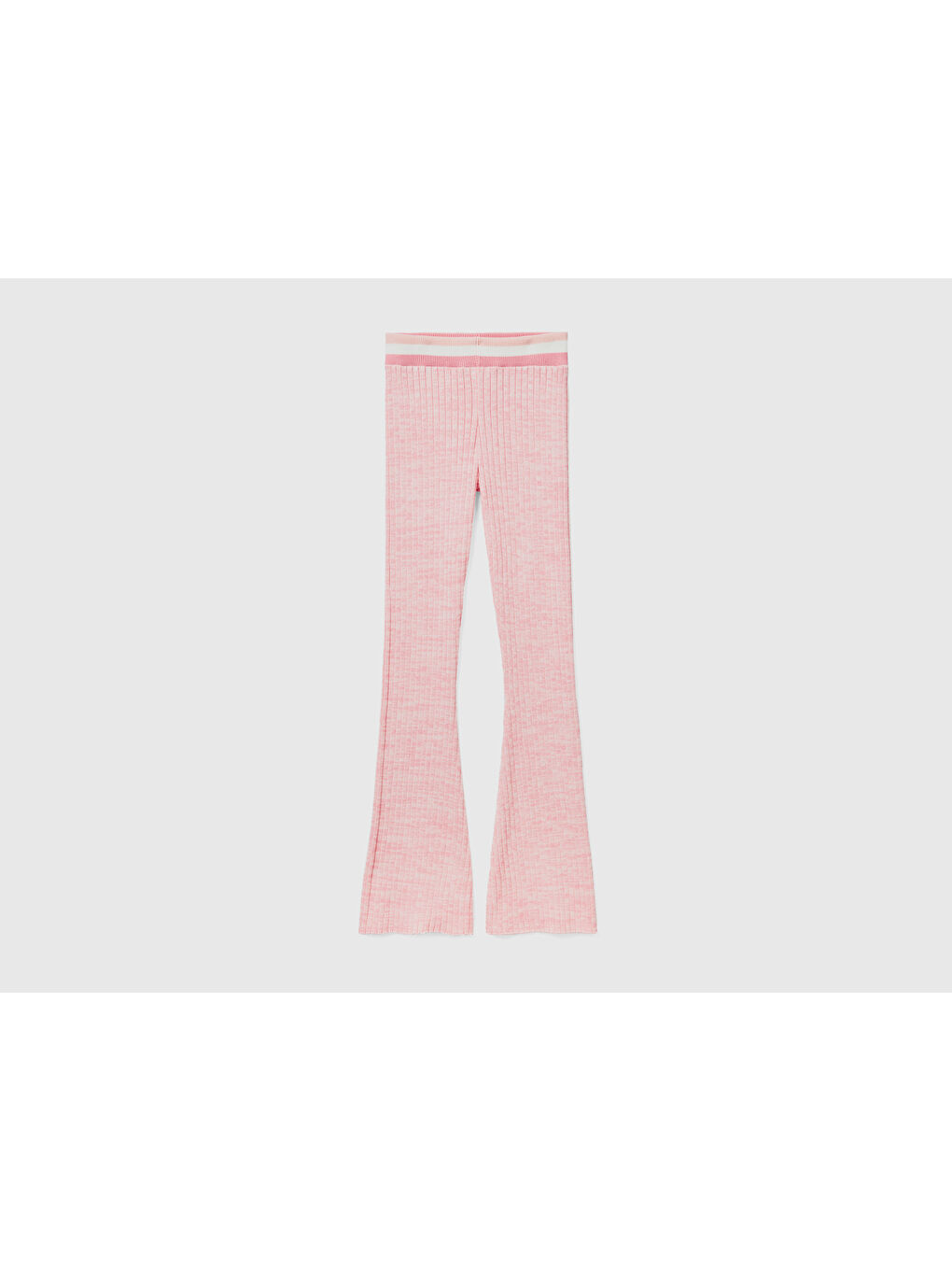 United Colors Of Benetton Pembe Kadın Pembe Flared Fit Muline Ribana Pantolon - 1