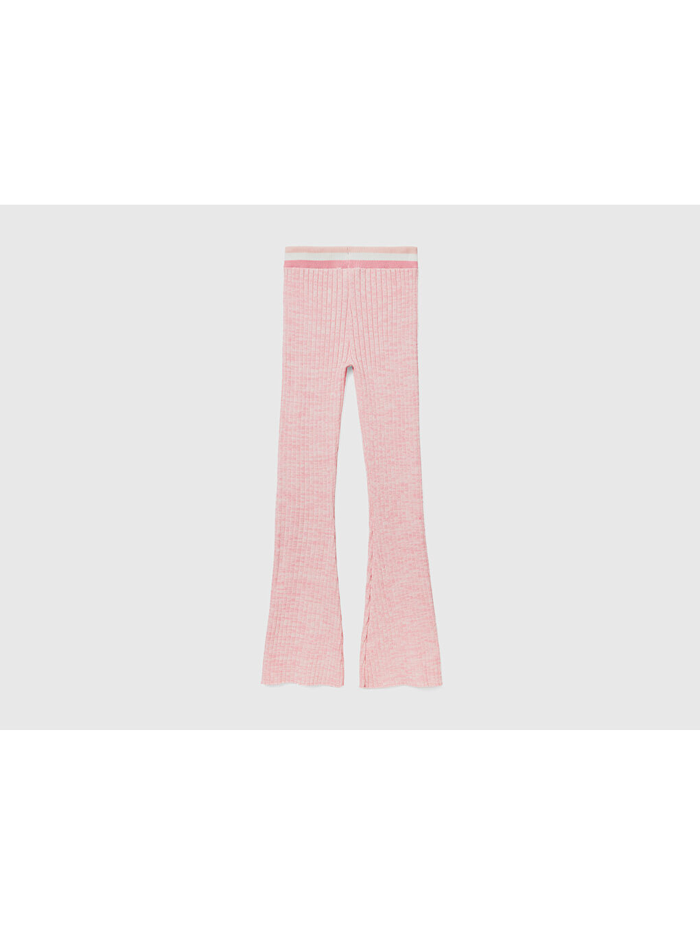 United Colors Of Benetton Pembe Kadın Pembe Flared Fit Muline Ribana Pantolon - 3