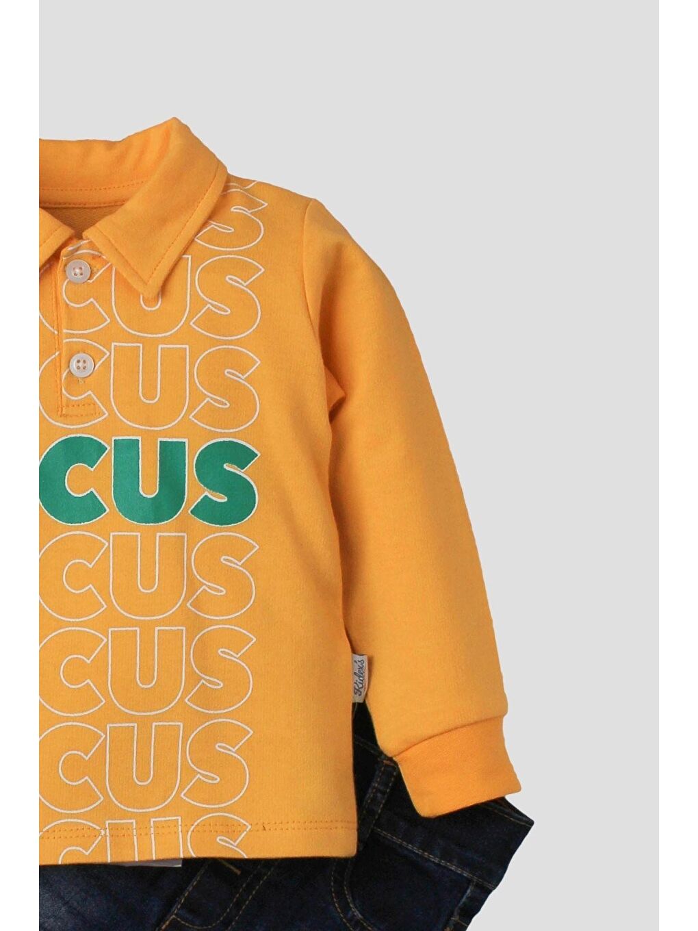 Sarı Bebek Jean Pantolonlu Takım-7