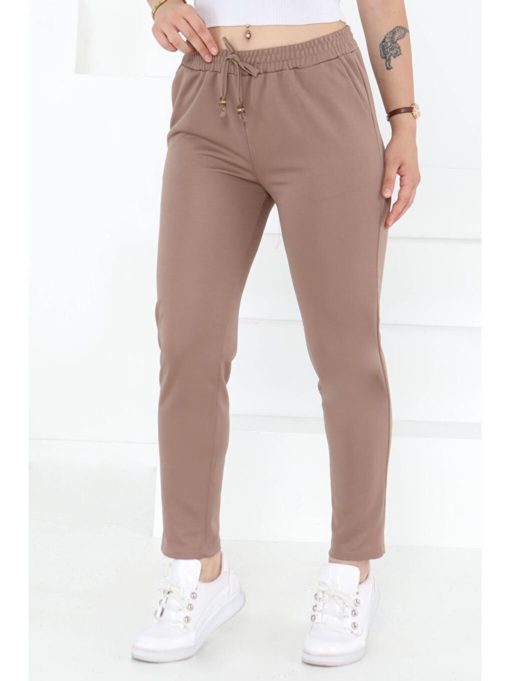 Kahverengi Havuç Pantolon Koyu Vizon - 27076-1