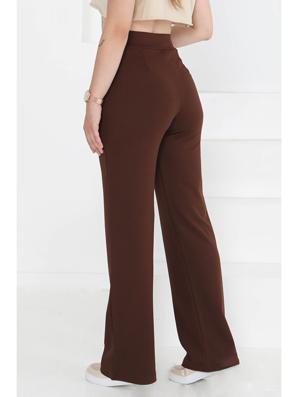 Kahverengi Cırtlı Spor Pantolon Kahve - 27351-4