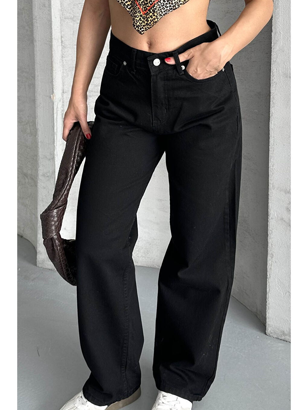 palazzo Pantolon Siyah - 27298-1