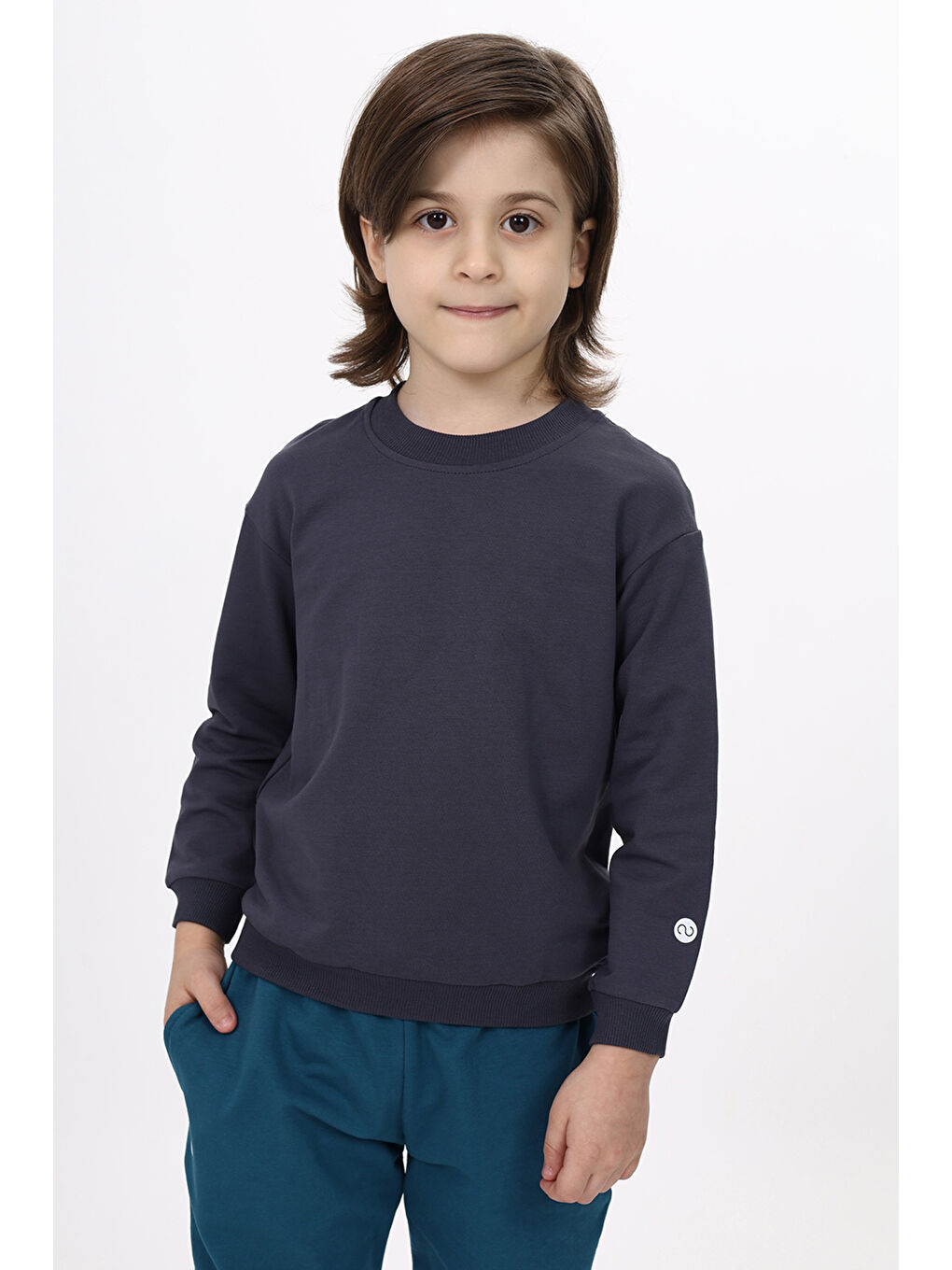 Toontoykids Gri Erkek Çocuk Baskılı Sweatshirt