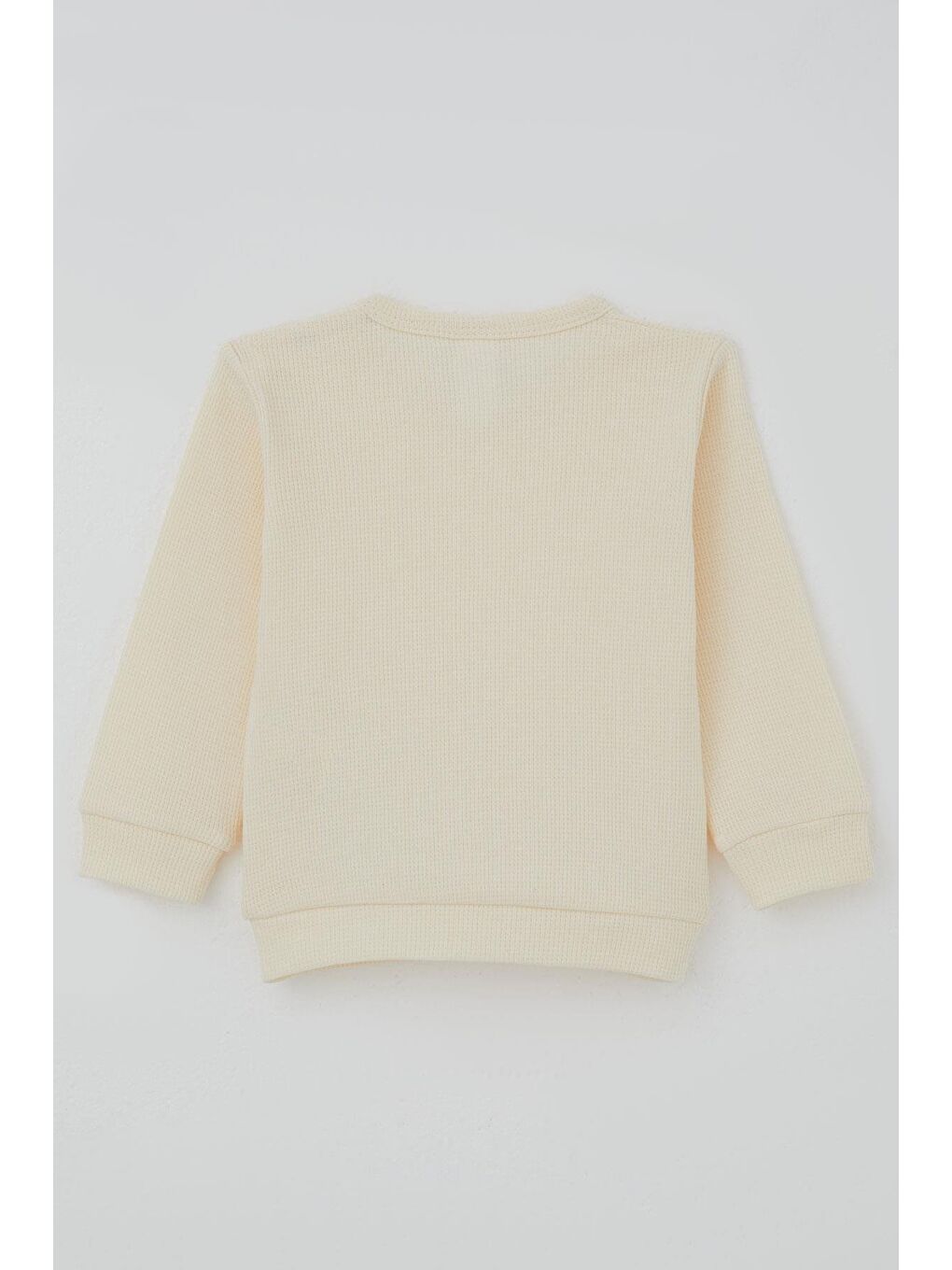 Ekru Erkek Bebek Pijama Takımı Omuzdan Patlı Kanguru Cepli Sevimli Fil Armalı Krem (4 Ay-1 Yaş)-3