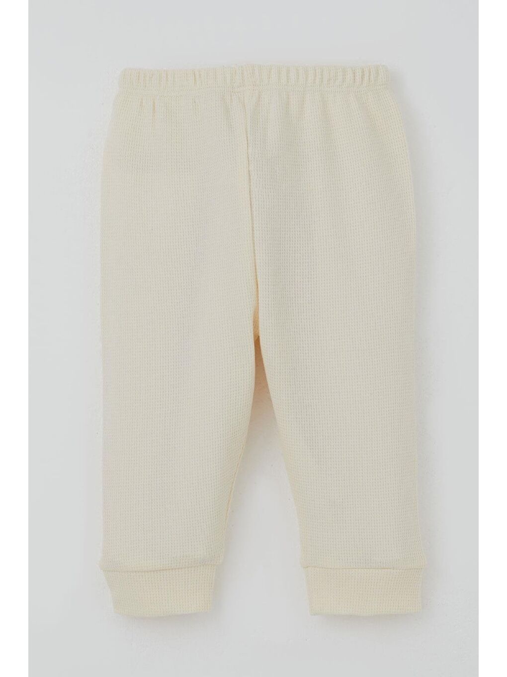 Ekru Erkek Bebek Pijama Takımı Omuzdan Patlı Kanguru Cepli Sevimli Fil Armalı Krem (4 Ay-1 Yaş)-4