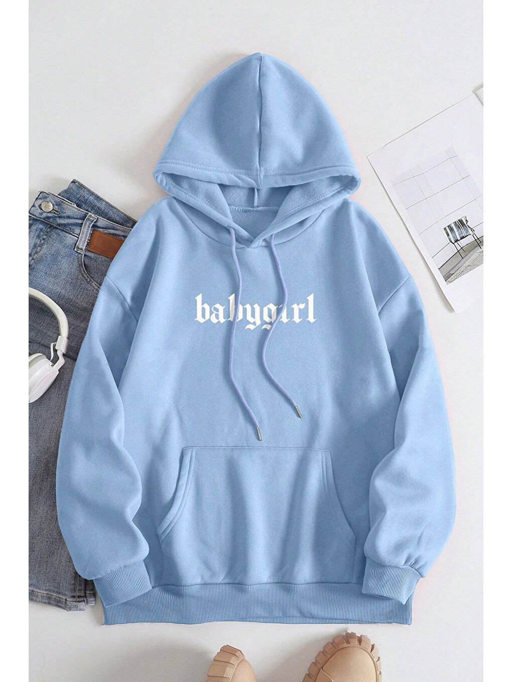 uyguntarz Bebek Mavisi Baby Girl Baskılı Sweatshirt