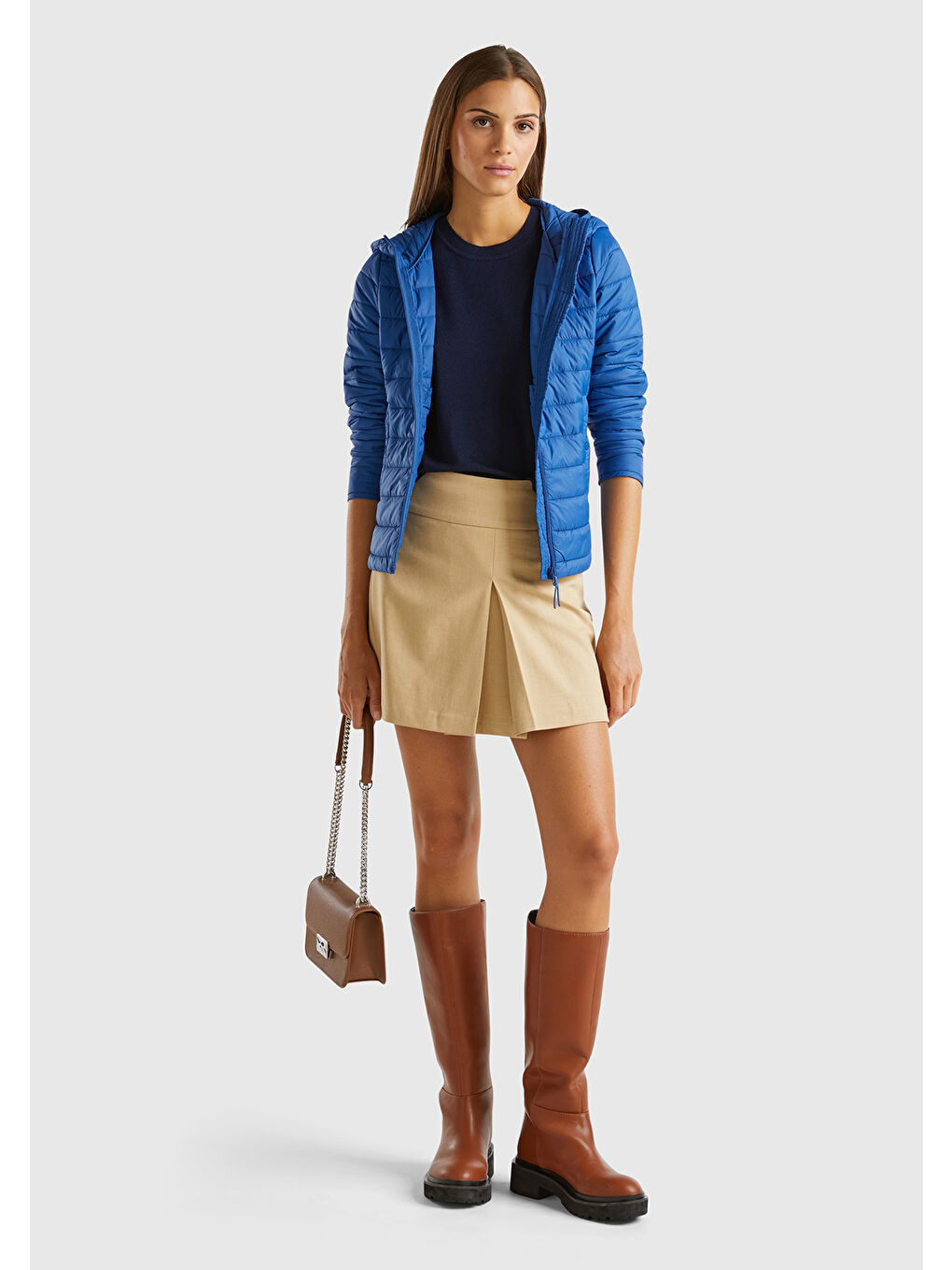 Kadın Gece Mavisi Recycled Polyester Dolgulu Pufa Mont-2