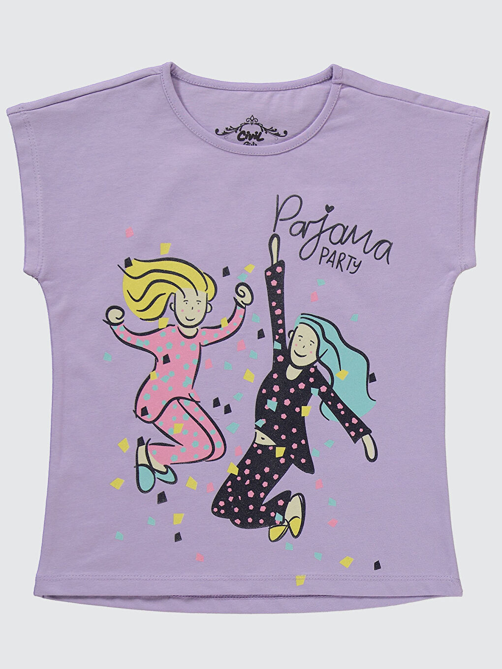 Mor Girls Kız Çocuk Pijama Takımı 6-9 Yaş Dijital Lavanta-2