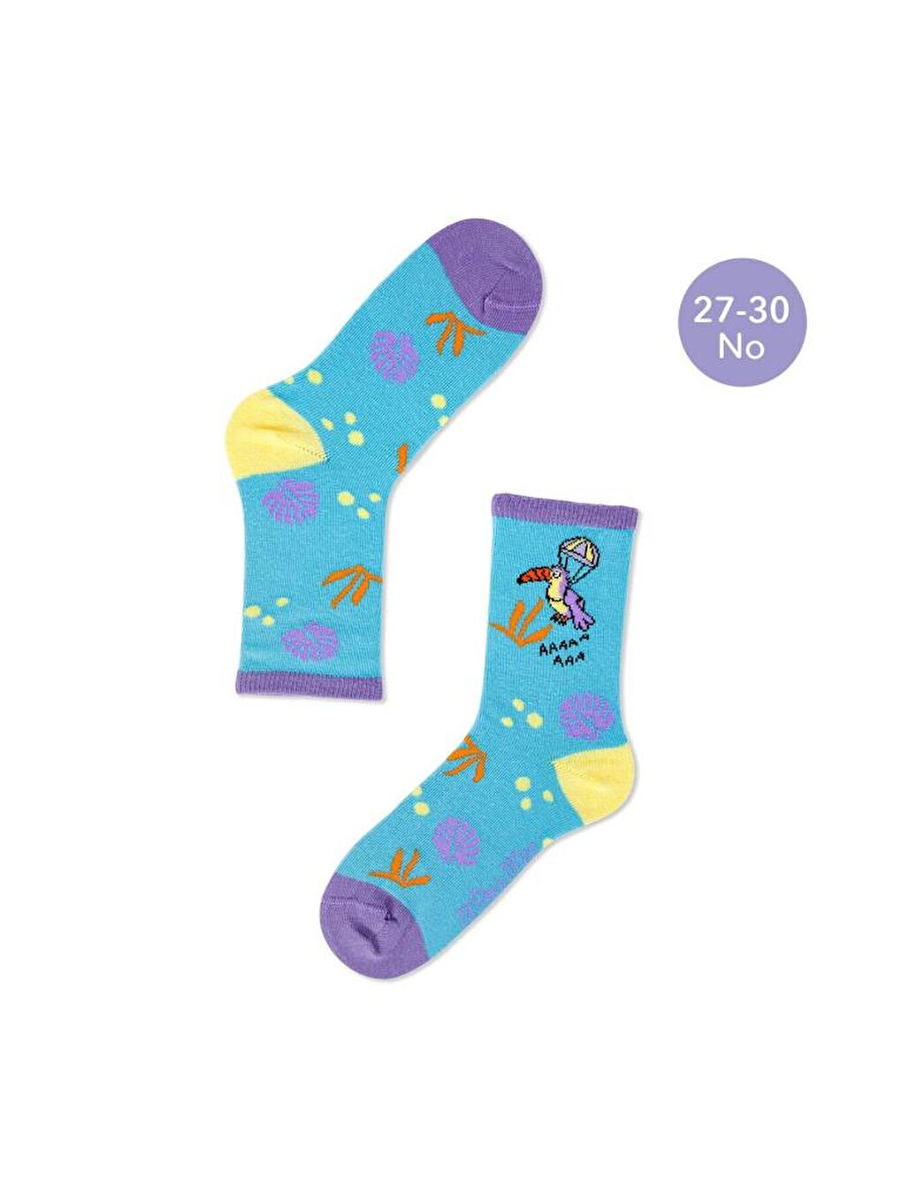 Yeşil Jungle Friends Çocuk Çorap Seti 5'li, Beden 27-30, Yumuşak ve Dayanıklı Kumaş-7