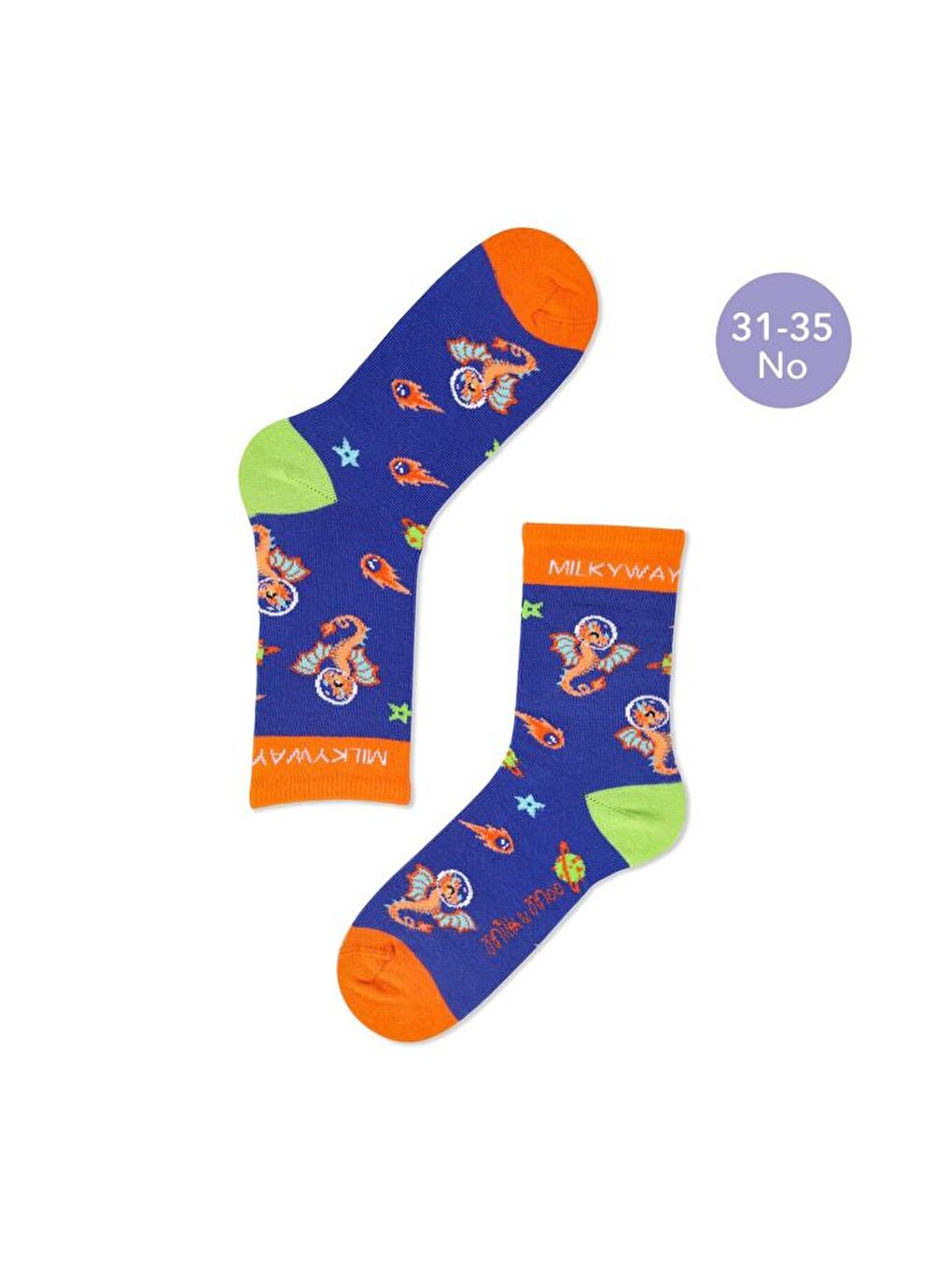 Karışık Ponix Çocuk 5'li Çorap Seti, 31-35 Numara, Yumuşak ve Eğlenceli Tasarım-4