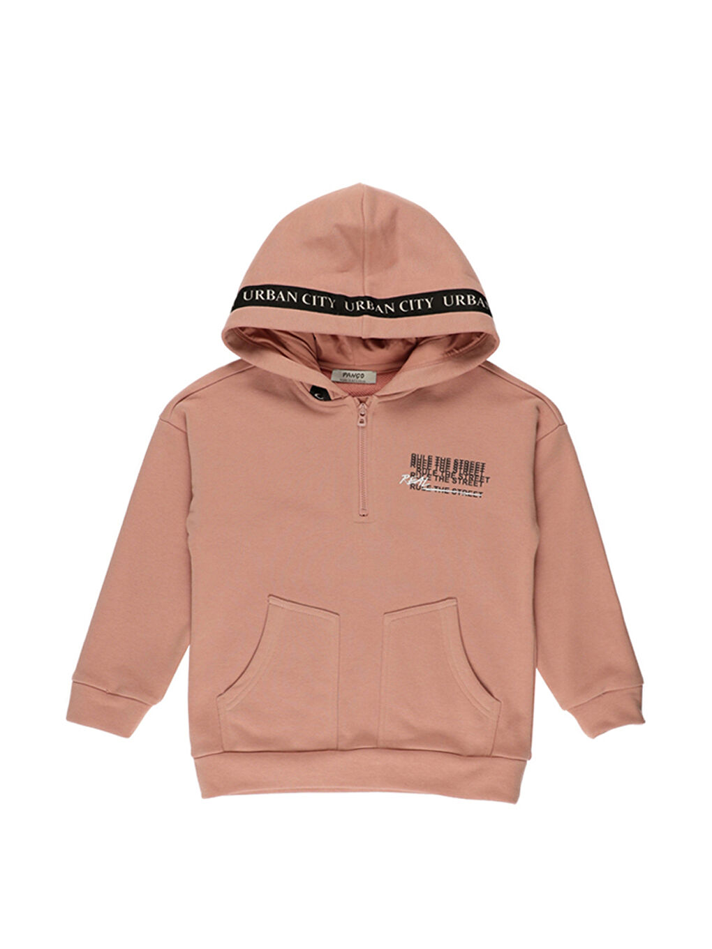 Panço Pembe Erkek Çocuk Kapüşonlu Sweatshirt - 3