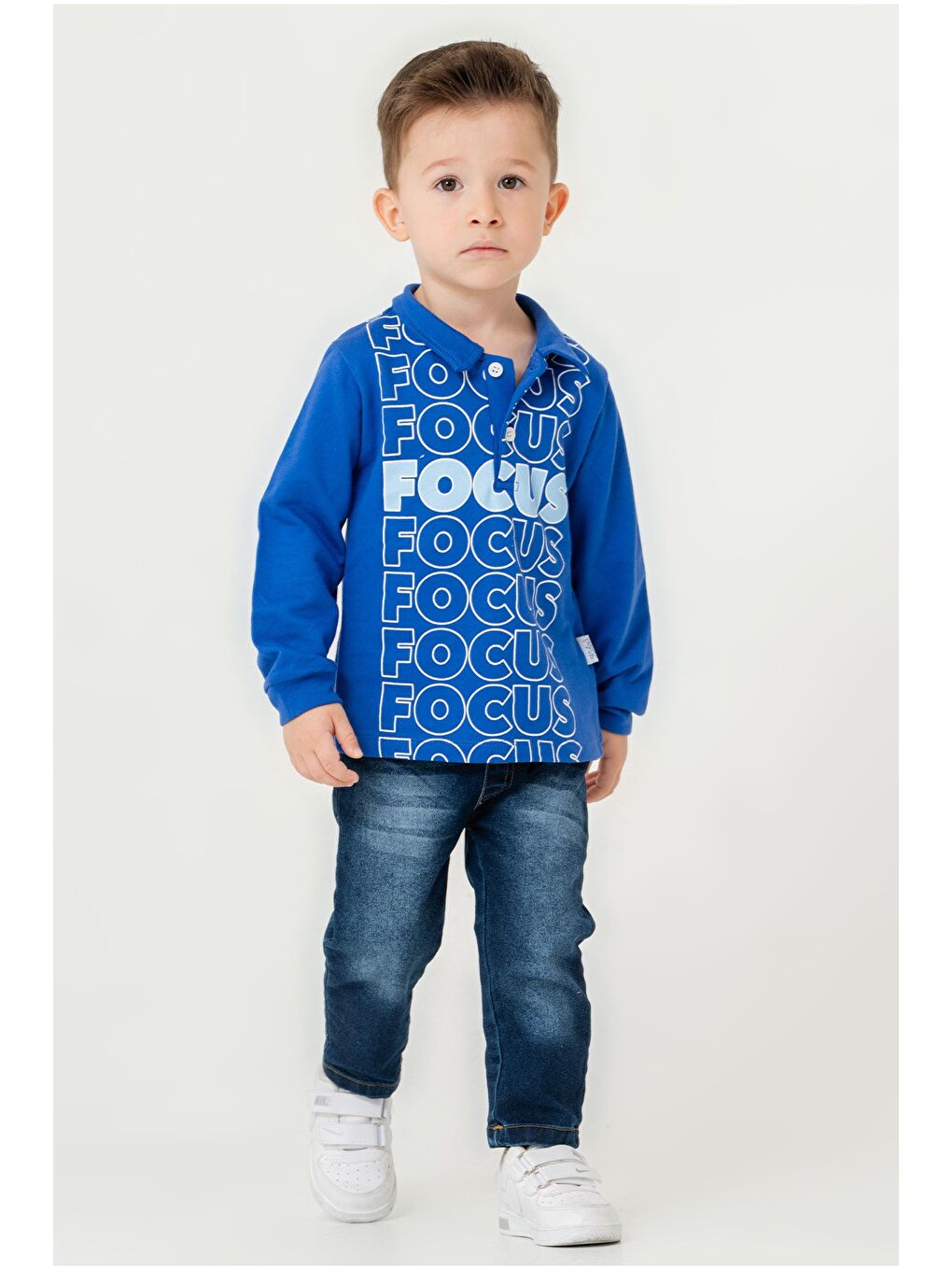 Mavi Bebek Jean Pantolonlu Takım-2