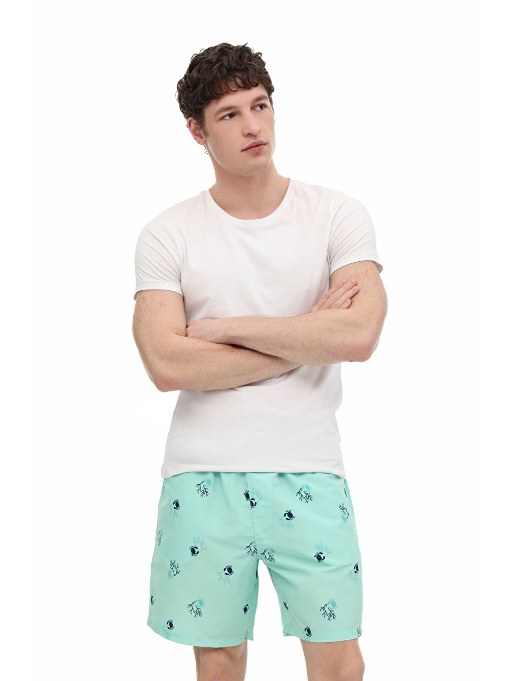 ML VISTORA 19HL-219 Yeşil Erkek Deniz Şortu-2