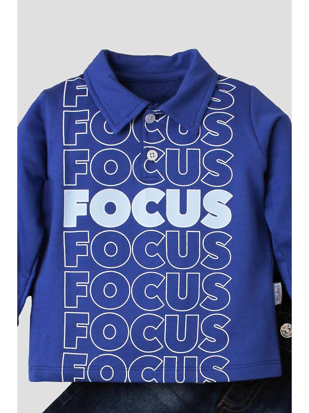 Mavi Bebek Jean Pantolonlu Takım-6