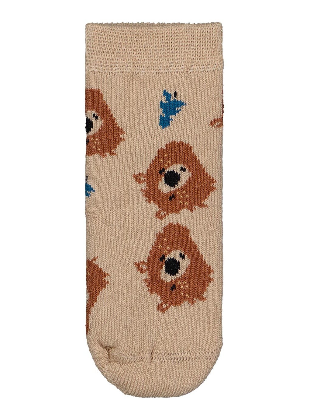 Beyaz Baby Bear Havlu 6- 2'li Bebek Erk Çorap Set - Standart-2