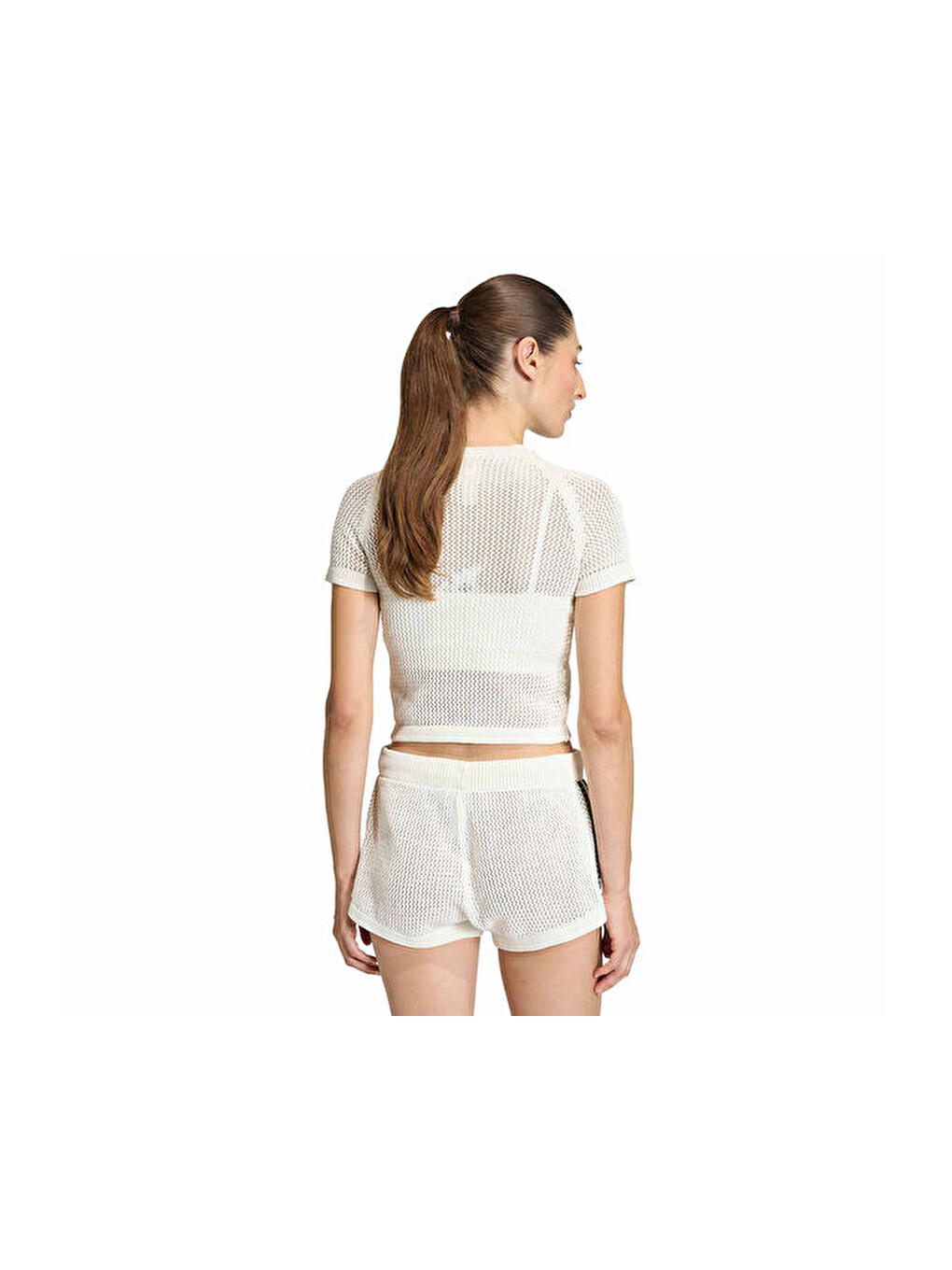 Crochet Tee Kadın Günlük Tişört Ke0200 Beyaz-1