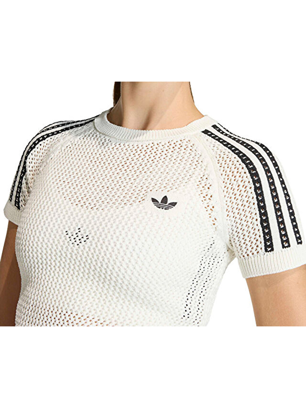 Crochet Tee Kadın Günlük Tişört Ke0200 Beyaz-3