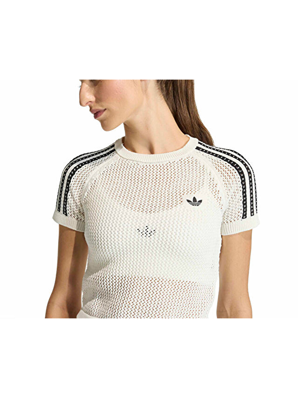 Crochet Tee Kadın Günlük Tişört Ke0200 Beyaz-4